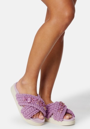 Se INUIKII Slipper Woven Stones Purple 39 ved Bubbleroom