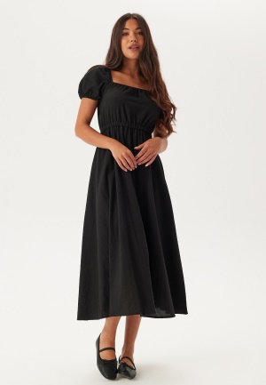 Se BUBBLEROOM Puff Sleeve Cotton Dress Black L ved Bubbleroom