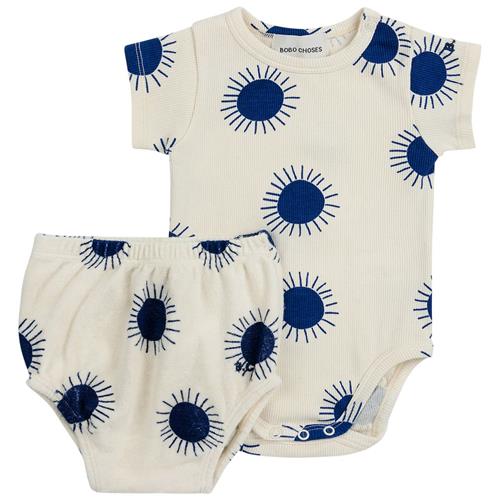 Se Bobo Choses Sun Mønstret Baby-sæt Naturhvid |  | 6 months ved Babyshop