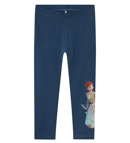 Se Name It Leggings - NmfJeri Frozen - Dark Denim ved KidsWorld