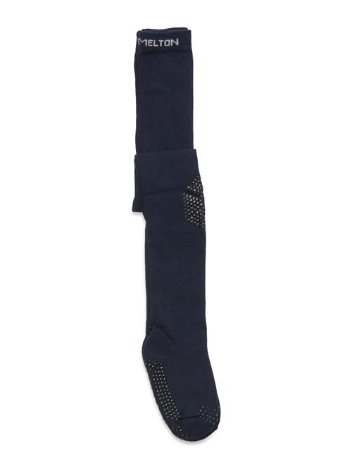 Melton Cotton Tights - Anti-Slip Melton Navy