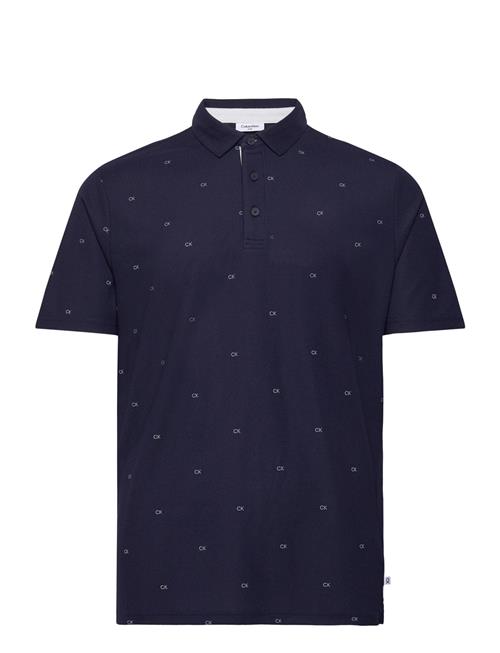 Se Calvin Klein Golf Ck Monogram Polo Calvin Klein Golf Navy ved Booztlet