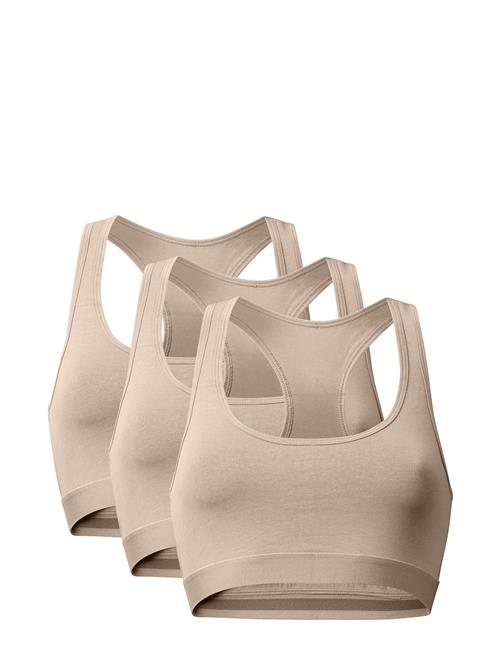 Women's Organic Cotton Bralette 3-Pack Danish Endurance Beige