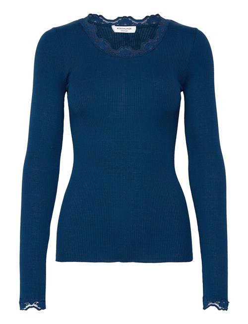 Rosemunde Silk T-Shirt W/ Lace Rosemunde Blue