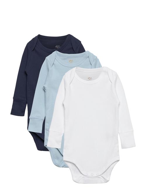 3 Pack Rib Jersey Long Sleeve Body Copenhagen Colors Blue