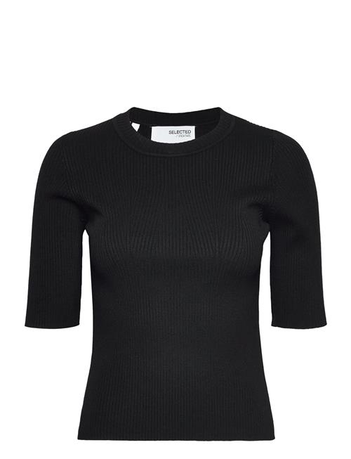 Se Selected Femme Slfmala 2/4 Knit O-Neck Noos Selected Femme Black ved Booztlet