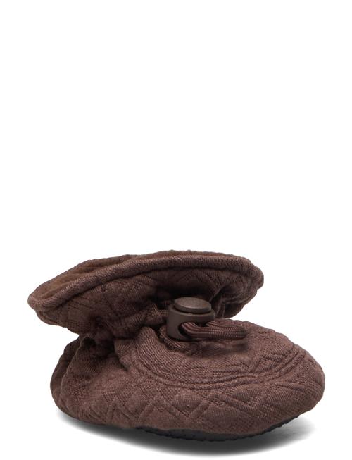 Melton Cotton Jaquard Slippers Melton Brown