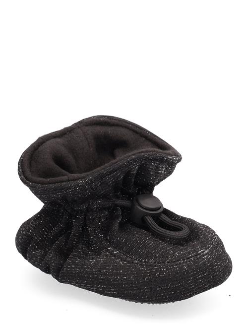 Melton Glitter Textile Slippers Melton Black