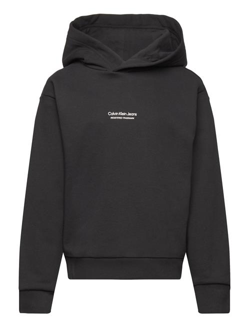 Calvin Klein Pixel Logo Terry Relaxed Hoodie Calvin Klein Black