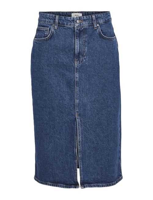 Object Objellen Mw Midi Denim Skirt Noos Object Blue