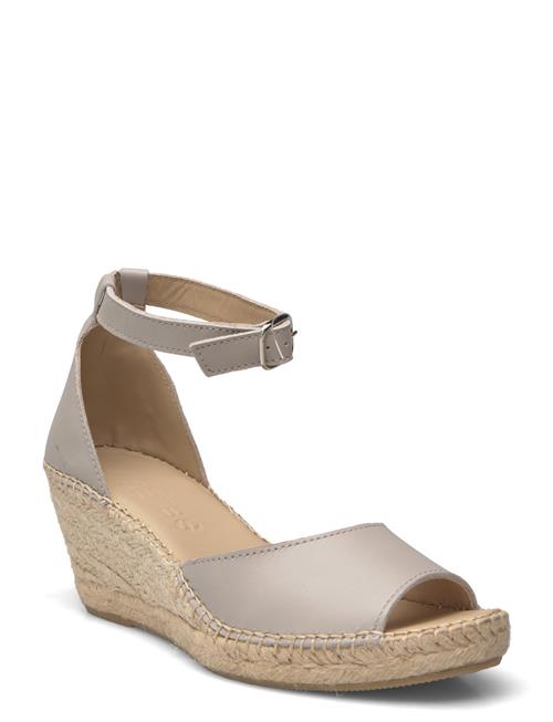 Selected Femme Slfingrid Leather Wedge Espadrilles Selected Femme Beige