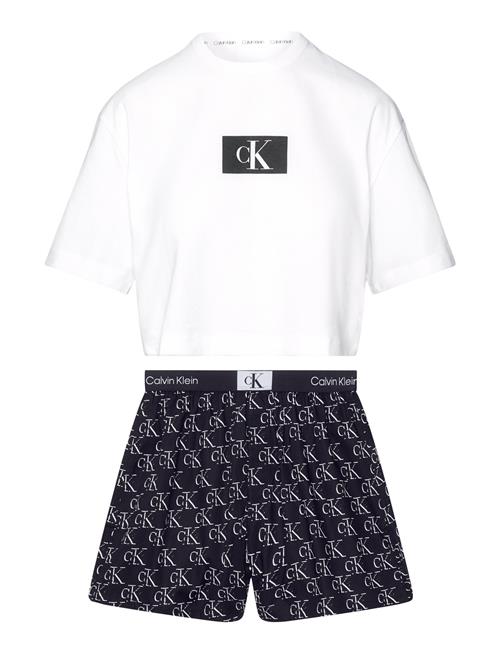 Se Calvin Klein S/S Short Set Calvin Klein White ved Booztlet