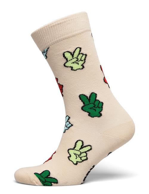 Happy Socks Victory Sign Sock Happy Socks Beige