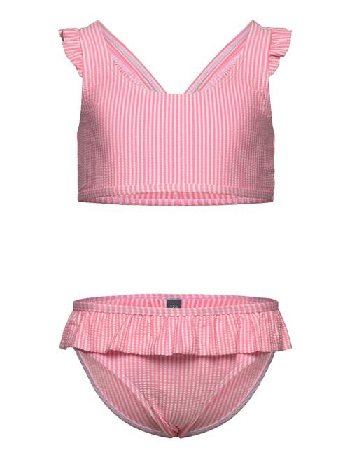 Color Kids Bikini W. Skirt, Seersucker Color Kids Pink