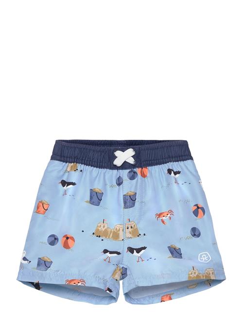 Baby Beachshorts W.diaper,Aop Color Kids Blue