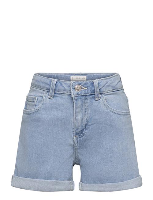 Mango Rolled-Up Hem Denim Shorts Mango Blue