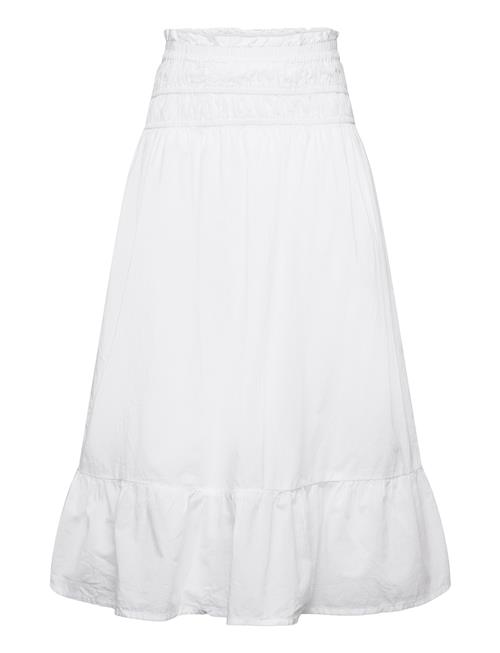 Mango Ruffled Long Skirt Mango White