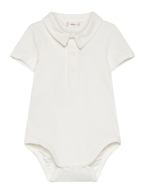 Cotton Polo Bodysuit Mango Cream