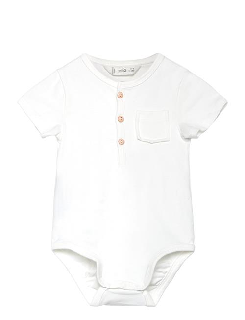 Se Mango Cotton Bodysuit Buttons Mango White ved Booztlet