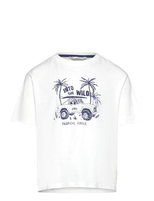 Mango Surf Printed T-Shirt Mango White