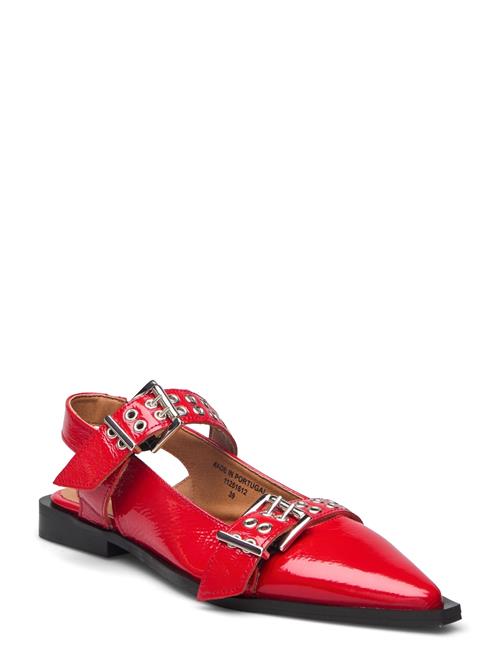 Se Bianco Biavictoria Double Buckle Slingback Nappalak Bianco Red ved Booztlet