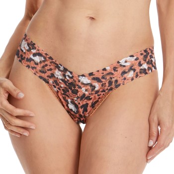 Hanky Panky Trusser 2P Cheeky Cheetah Low Rise Thong Abrikos One Size Dame