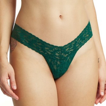 Hanky Panky Trusser 5P Low Rise Thong D1 Mørkgrøn  nylon One Size Dame