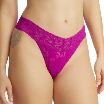 Hanky Panky Trusser 3P Original Rise Thong D1 Mørkrosa  nylon One Size Dame