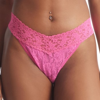 Hanky Panky Trusser 2P Original Rise Thong D1 Cerise nylon One Size Dame