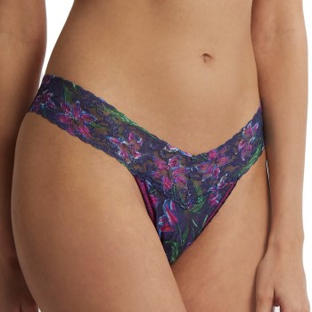 Se Hanky Panky Trusser 3P Printed Low Rise Thong Mørkelilla nylon One Size Dame ved Timarco