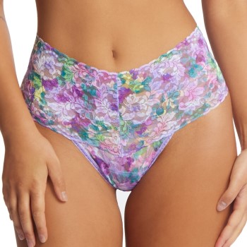 Hanky Panky Trusser 2P Signature Lace Print Retro Thong Lilla nylon One Size Dame