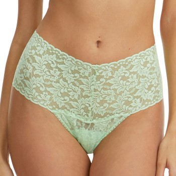 Hanky Panky Trusser 2P Signature Lace Retro Thong D1 Mintgrøn nylon One Size Dame