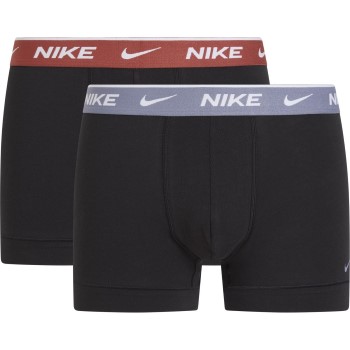 Nike 6P Everyday Cotton Stretch Trunk Sort/Rød bomuld Small Herre