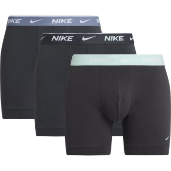 Nike 6P Everyday Essentials Cotton Stretch Boxer D1 Sort/Grøn bomuld Small Herre