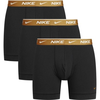 Nike 6P Everyday Essentials Cotton Stretch Boxer D1 Sort/Guld bomuld X-Large Herre