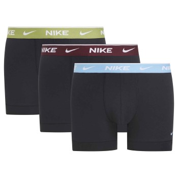 Nike 6P Everyday Essentials Cotton Stretch Trunk D1 Sort/Rød bomuld Medium Herre