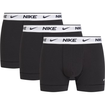 Nike 6P Everyday Essentials Cotton Stretch Trunk D1 Sort/Hvid bomuld Small Herre