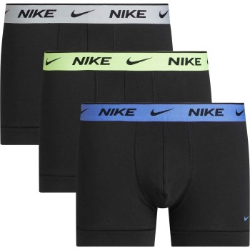 Nike 9P Everyday Essentials Cotton Stretch Trunk D1 Sort/Grøn bomuld Medium Herre