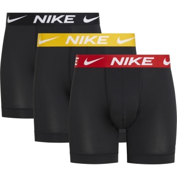 Nike 9P Everyday Essentials Micro Boxer Brief Sort/Rød polyester Large Herre