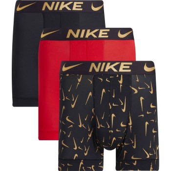 Nike 6P Everyday Essentials Micro Boxer Brief Sort/Guld polyester Medium Herre