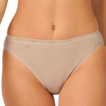 Sloggi Trusser 2P Basic Plus Tai Briefs Beige bomuld 38 Dame