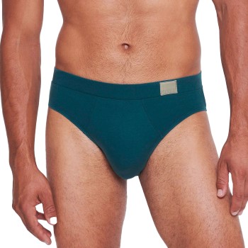 Sloggi 2P For Men GO Natural Brief Blå/Grå bomuld Small Herre