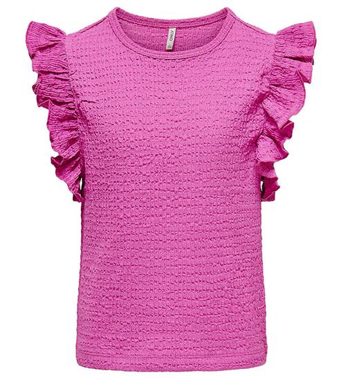 Se Kids Only Kids Only T-shirt - KogEmma - Rosebud m. Struktur ved KidsWorld