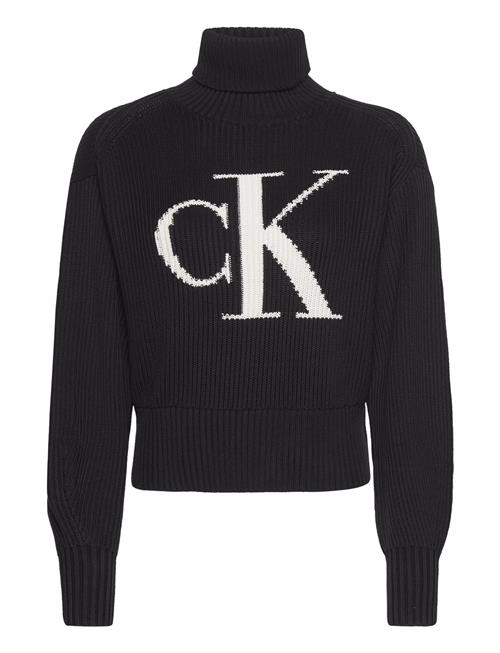 Calvin Klein Jeans Blown Up Ck Loose Sweater Calvin Klein Jeans Black