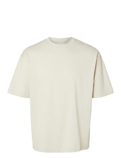 Selected Homme Slhlooseoscar Ss O-Neck Tee Noos Selected Homme Beige