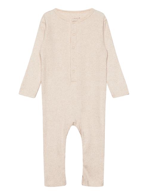 Fixoni Romper Ls Rib Fixoni Beige