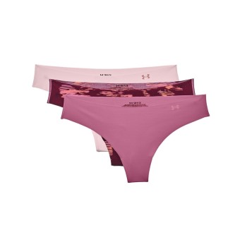 Se Under Armour Trusser 9P Pure Stretch Thong Rosa Mønster  X-Small Dame ved Timarco