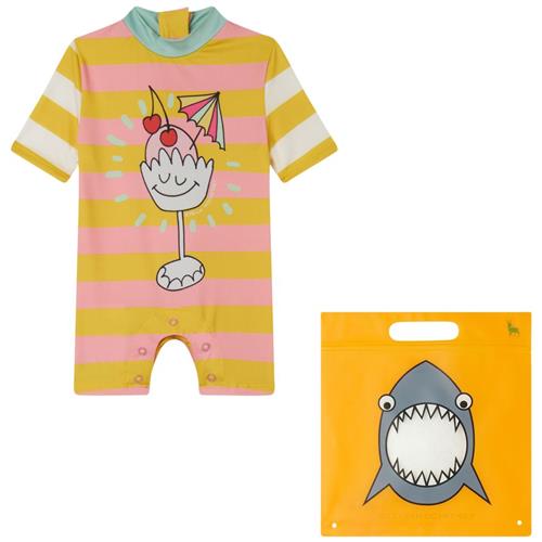 Stella McCartney Kids Stribet UV-dragt Orange | Gul | 9 months