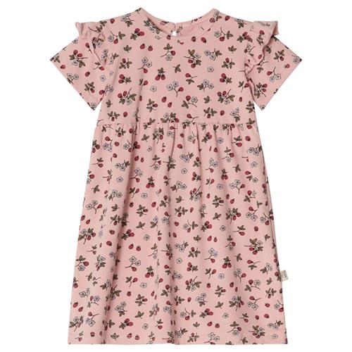 Se Buddy & Hope GOTS Hilma Mønstret Kjole Wild Strawberry | Lyserød | 86/92 cm ved Babyshop