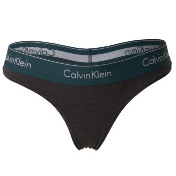 Calvin Klein Trusser 2P Modern Cotton Thong Mørkgrå  Large Dame